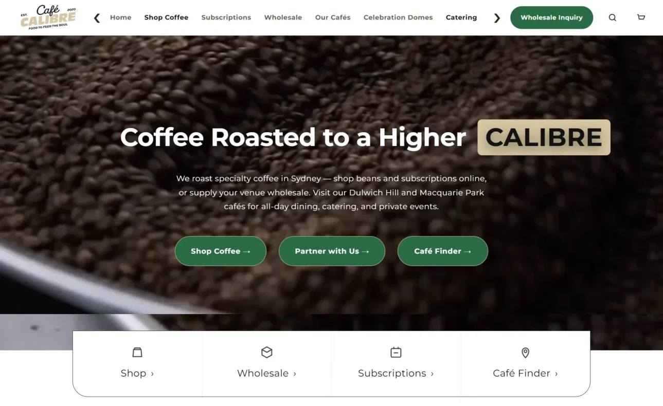Cafe Calibre Dining and Dome Reservations